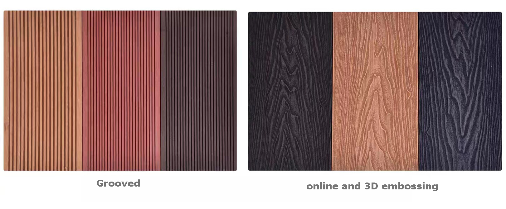 Серый противоскользящий твердый настил из ДПК