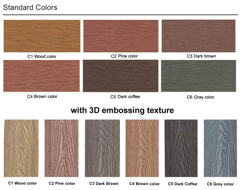 Полый настил из ДПК с 3D-тиснением